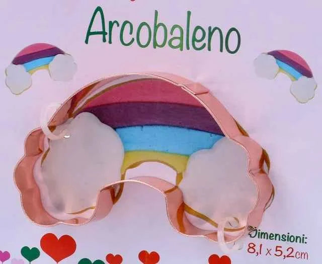 Arcobaleno. Coccinella. Stampo e Tagliapasta in metallo Ramato.