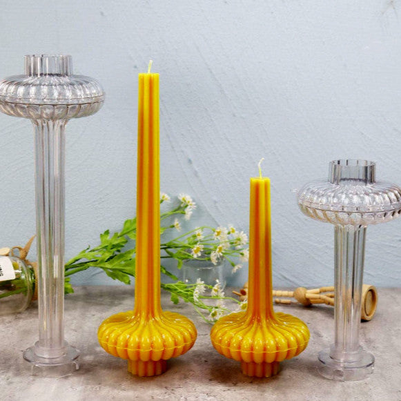 Set di 2 Vasi a Lampada lunghe 20 e 30 cm. Stampo in plastica anche per Candele - WORLD PRODUCTS SHOP