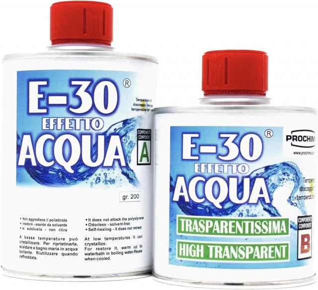E 30 Effetto ACQUA. Resina Trasparente Autolivellante da colata - WORLD PRODUCTS SHOP
