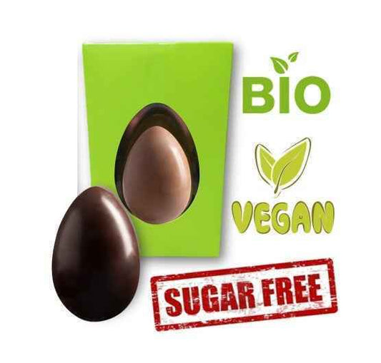UOVO DI CIOCCOLATO VEGANO-SENZA ZUCCHERO-BIOLOGICO.   1 KILO.