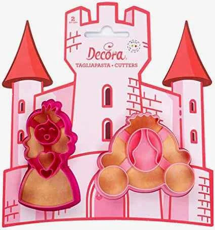 Principessa e Carrozza. Set di 2 Stampi. Decora