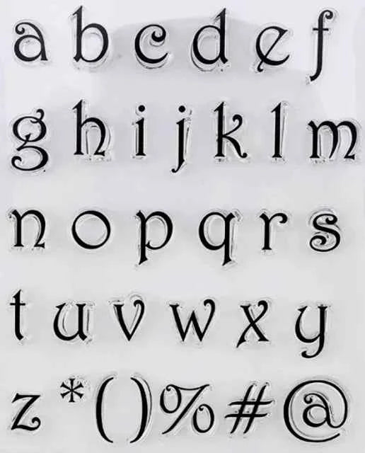 Maiuscole Aya Script. Lettere a Timbro trasferibili da dipingere