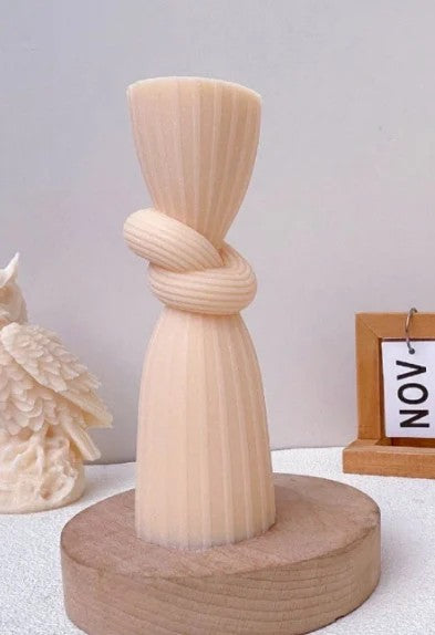 Colonna di 20 cm a Spirale con Nodo. Stampo in silicone anche per Candele - WORLD PRODUCTS SHOP