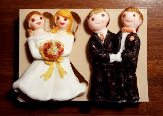 Gay Married Couple (both male and female). Silicone mold.