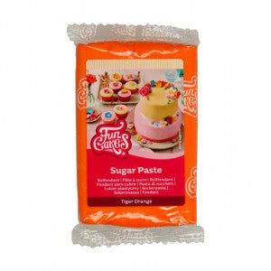 Tiger Orange. FunCakes Sugar Paste. 250g. Gluten-Free and Kosher.