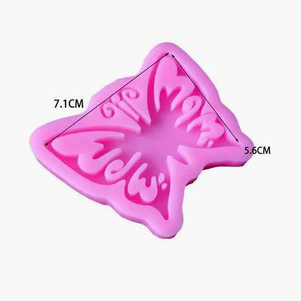 Farfalle volanti con Ali Multicolore. Sagoma Cake Topper