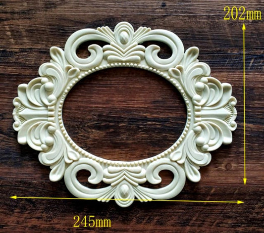 Large Baroque Style Frame 25 x 20 cm. Vintage. Silicone mold.