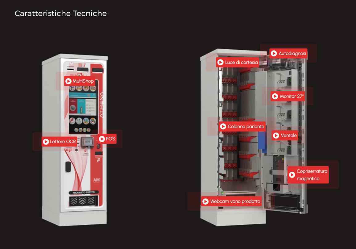 ATHENA SLIM. DISTRIBUTORE AUTOMATICO TABACCHI E ANNESSI