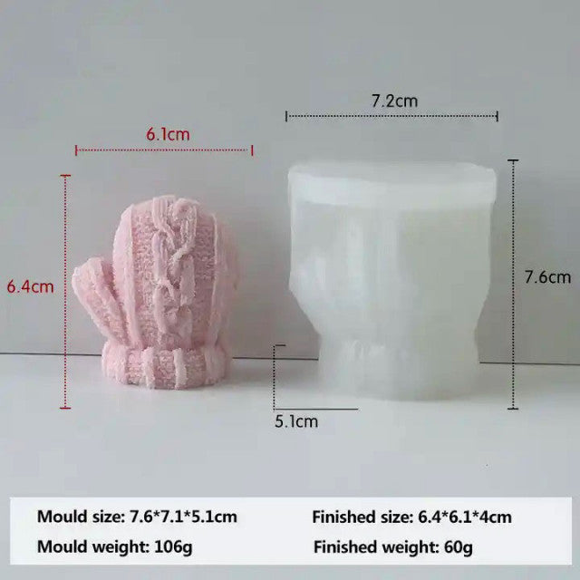 Guanto Lana Natale di 6.4 cm. Stampo in silicone anche per Candele - WORLD PRODUCTS SHOP