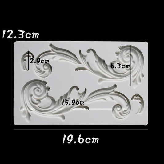 Barocco. 5 Fantastiche decorazioni Vintage. Bordo Stampo in silicone. European Retro Pattern Shape Silicone Mold