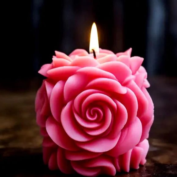 Stampo Candela fiore Rosa - WORLD PRODUCTS SHOP