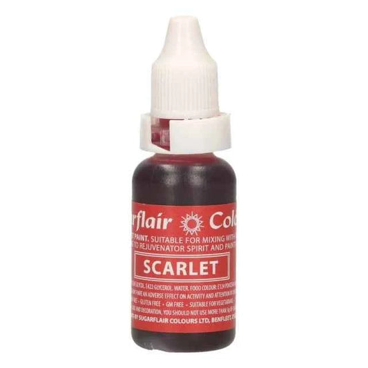 Rosso Profondo. Ideale per Red Velvet. Vernice a Gocce. Scarlet. Per Panna Creme Burro e Pasta di Zucchero. 14 ml. Sugarflair