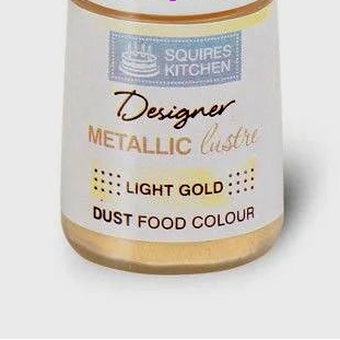 Oro con effetti Metallici molto Luminosi e Scintillanti. Colorante Lipo in polvere. Squires Kitchen
