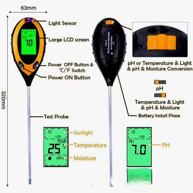 pH meter for dough and sourdough starter. Thermometer also for temperature and humidity.