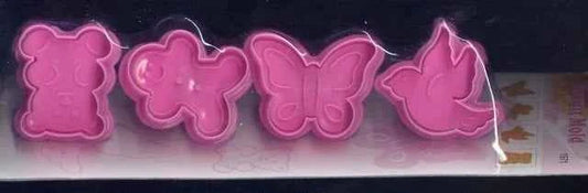 Farfalla Colomba Biscottino e Orsetto. Set 4 Stampi Tagliapasta.