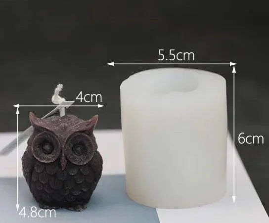Gufo. Stampo di 4.8 cm. Stampo in silicone anche per Candele - WORLD PRODUCTS SHOP