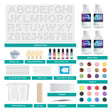 Kit di avviamento in resina Resiners® con alfabeto per principianti. Kit completo con stampi.