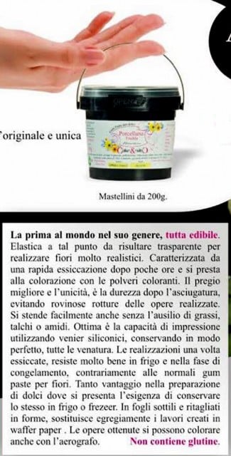 Porcellana Alimentare per Petali Finissimi e Trasparenti!!! Gum Paste Bianca per Fiori