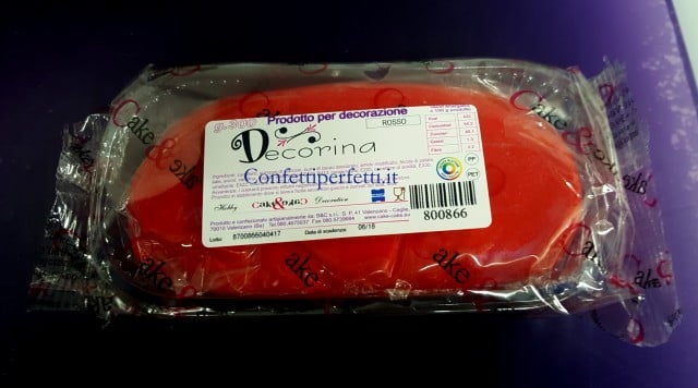 Red Gum Paste 300g for Flowers. Decorina VIP