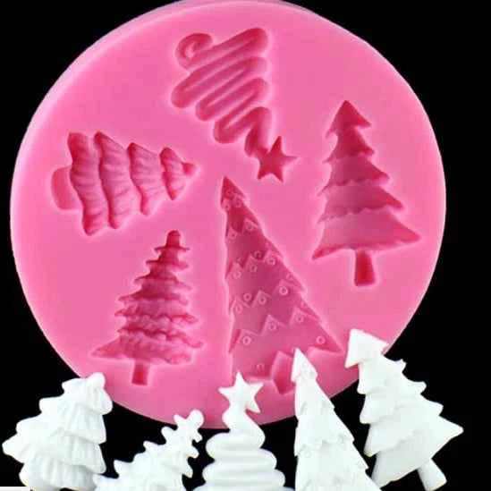 5 Alberi di Natale. Stampo in silicone