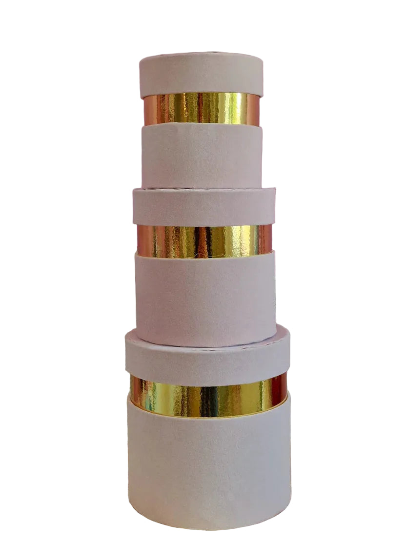 Scatole velluto con bordo oro ROSA CONFETTO