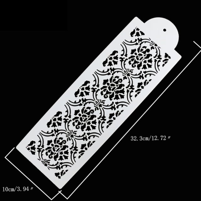 Elegant 27cm decorative border. Stencil for decorations.
