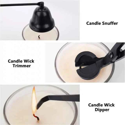 Set di 3 strumenti per il Taglio, il Riposizionamento e lo Spegnimento degli stoppini. Strumento per Candele