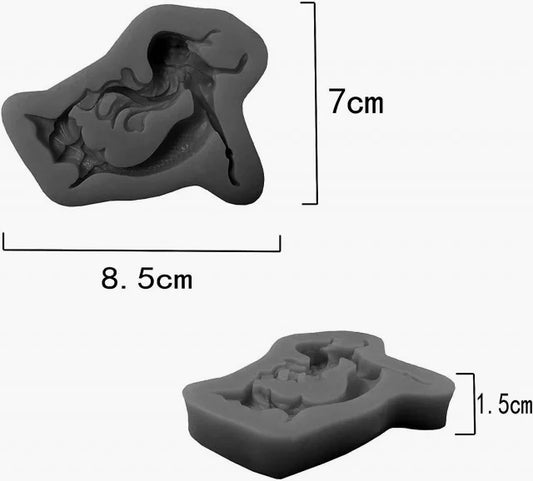 Large silicone mat with 26 Forest leaves. 32 x 32 cm mold. Bosco Natura line.