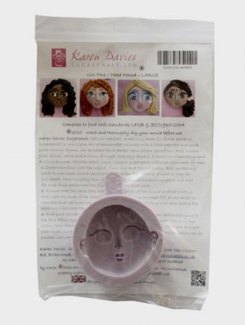 Stampo in silicone Viso di Ragazza!! Large Girl Face / Head - Karen Davies
