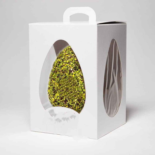 Box DOPPIO Pasquale Colomba al pistacchio da oltre 1,2kg + 2x Uova di Pasqua FARCITE da 650gr ( 1 latte + 1 fondente )