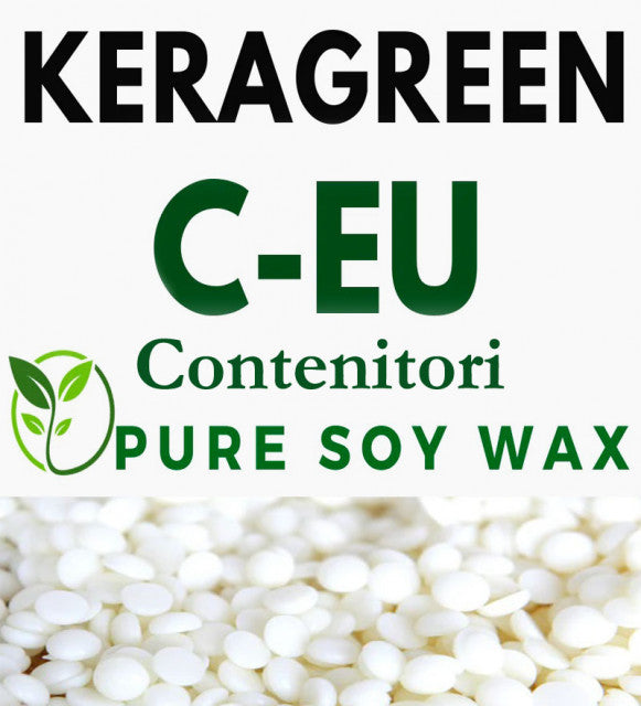 Contenitori. Cera Soia Extra Bianca Produzione in EUROPA per Candele. KERAGREEN - WORLD PRODUCTS SHOP