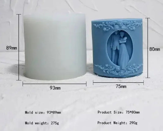 Sposi e Matrimonio. Stampo di 8 cm in silicone anche per Candele - WORLD PRODUCTS SHOP