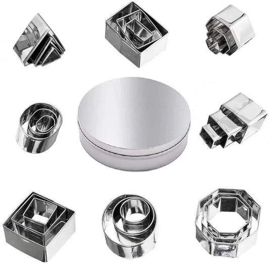 Set C of 24 Geometric Metal Cutter Molds