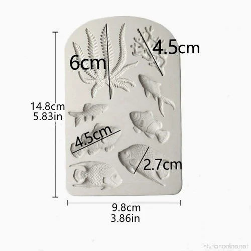 Mare. Pesci Corallo e Alghe. Stampo silicone