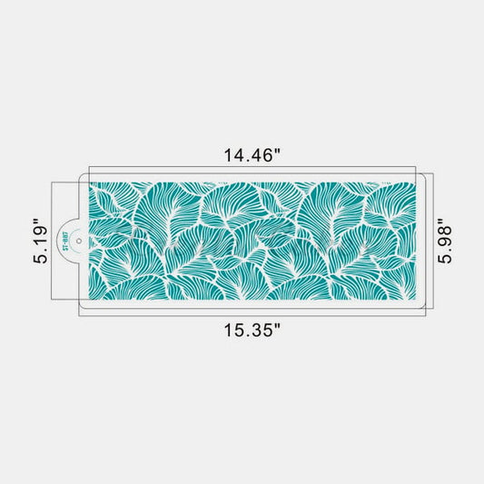 Peacock. Fantastic decorative stencil border.