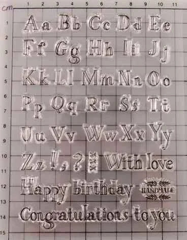 Petunia Monogram. Lettere Maiuscole a Timbro trasferibili da dipingere