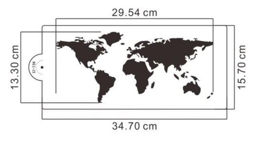 World Continents. A beautiful stencil to decorate the edge of your cake.