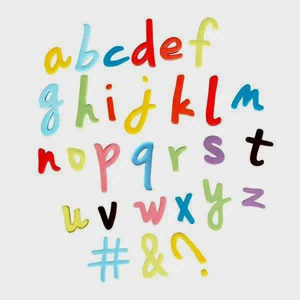 Funky Minuscole Lettere. Set di 26 caratteri. FMM