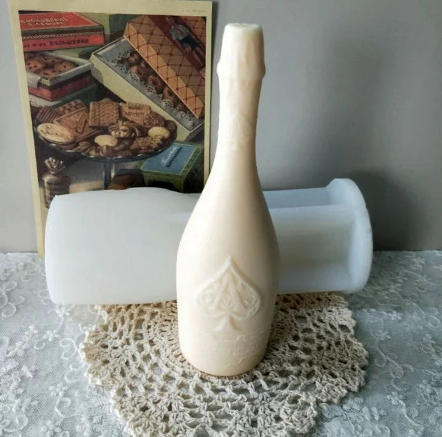 Bottiglia Champagne Ace of Spades. Stampo in silicone anche per Candele - WORLD PRODUCTS SHOP
