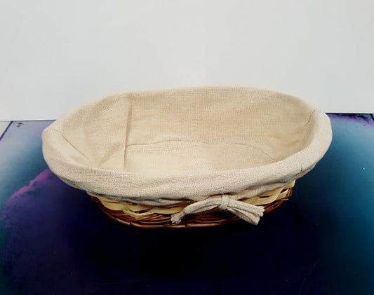 22 x 18 cm. Cestino di Lievitazione Ovale in Vimini