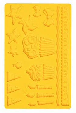 Large silicone mat with 26 Forest leaves. 32 x 32 cm mold. Bosco Natura line.