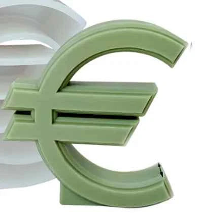 Grande Logo Griffe Euro € di 14 x h 14.5 x 3.2 cm. Stampo in silicone anche per Candele
