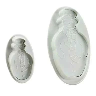 Pupazzo di Neve. Set 2 Stampi espulsione Tagliapasta