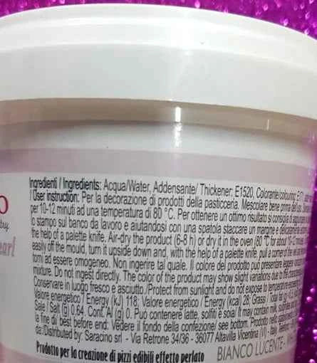 Pasta Merletto Saracino. Miscela Bianca colorabile per Pizzi. 200 gr