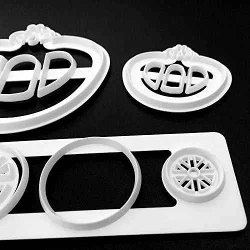 Auto Aereo e Treno. Set di 3 grandi tagliapasta in metallo