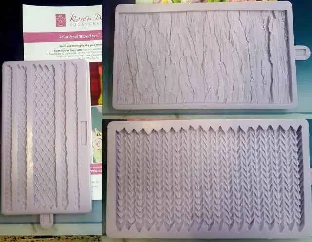 Corteccia e Venature Legno. Fantastico grande Stampo in silicone Rustic Woodland Bark. Originale Karen Davies.