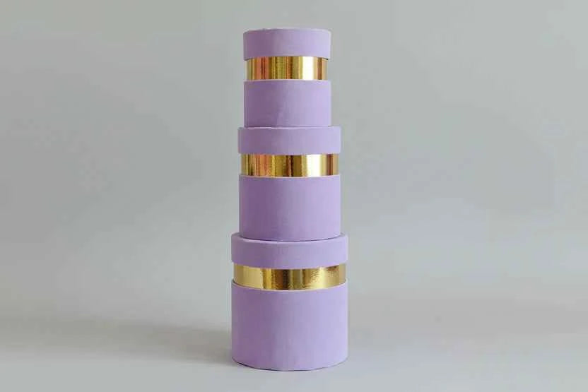 Scatole velluto con bordo oro VERDE OLIVA
