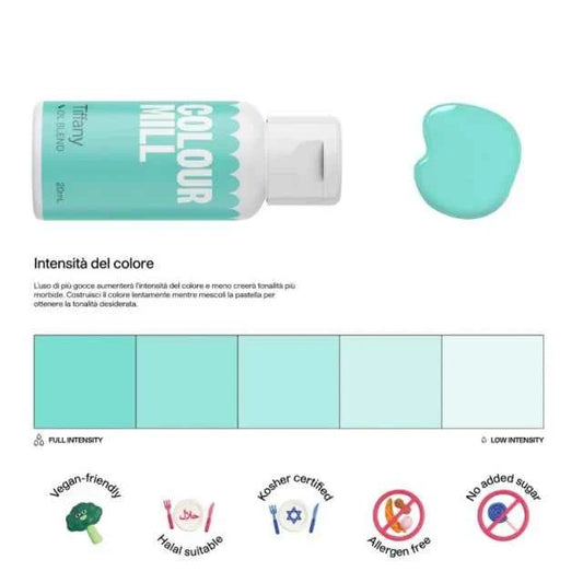Tiffany Colour Mill. Colorante alimentare a base olio di 20 ml