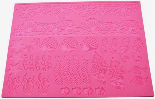 Large silicone mat with 26 Forest leaves. 32 x 32 cm mold. Bosco Natura line.