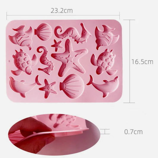 Large silicone mat with 26 Forest leaves. 32 x 32 cm mold. Bosco Natura line.